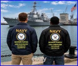 Uss Seaman Dd-791 Destroyer Coaches Jacket. Navy Official License