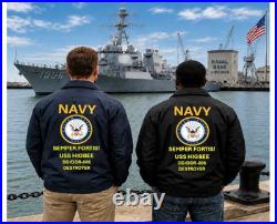 Uss Seaman Dd-791 Destroyer Coaches Jacket. Navy Official License