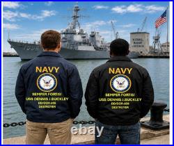 Uss Seaman Dd-791 Destroyer Coaches Jacket. Navy Official License Uss Seaman Dd-791 Destroyer Coaches Jacket. Navy Official License