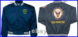 Uss Tirante Ss-420 Submarineembroidered Satin Jacket Officially Licensed Uss Tirante Ss-420 Submarineembroidered Satin Jacket Officially Licensed