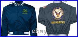 Uss Trenton Cl-11 Cruiserembroidered Satin Jacket Officially Licensed
