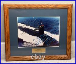 Uss West Virginia Ssbn 736 (g) Submarine Autograph Framed Picture Award Us Navy
