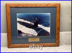 Uss West Virginia Ssbn 736 (g) Submarine Autograph Framed Picture Award Us Navy