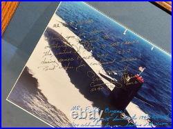 Uss West Virginia Ssbn 736 (g) Submarine Autograph Framed Picture Award Us Navy