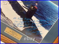 Uss West Virginia Ssbn 736 (g) Submarine Autograph Framed Picture Award Us Navy