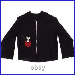 VINTAGE US NAVY JUMPER WITH PATCH FIRST CLASS 1960s 1970s