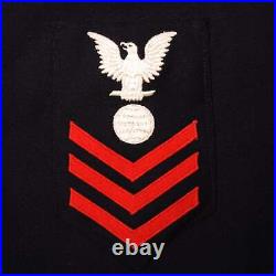 VINTAGE US NAVY JUMPER WITH PATCH FIRST CLASS 1960s 1970s