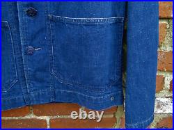 VINTAGE US NAVY Shawl Collar JACKET Denim Jeans WWII Dungaree Trouser