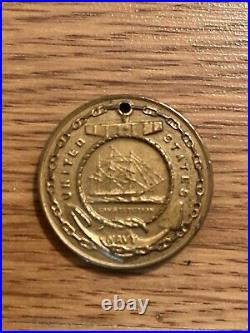 VINTAGE United States Navy Coin Pendant Fidelity, Zeal, Obedience EXTREMELY RARE