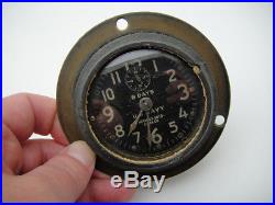 VINTAGE WWI US NAVY 8 Days CLOCK Plane Ship Auto Keyless Watch WW1 Aviation Old