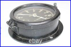 VINTAGE WWII U. S. Navy Chelsea Clock Co Boston 6 Face with Key SER NO. 9099E