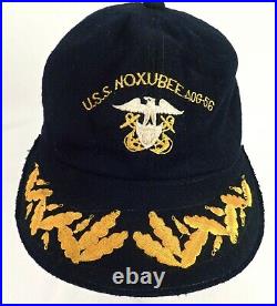 VTG 1960s USS NOXUBBE AOG-56 USN Wool Baseball Hat Cap Navy Ship