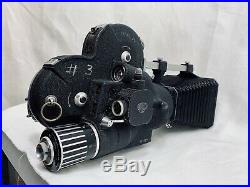 VTG 50s Arriflex 16 16mm Movie Cinema Camera Rotating Turret Motor Filter USN