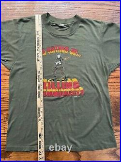 VTG 80's T Shirt I'd Rather Be Killing Communists GI JOE Rare L Single USA 1982