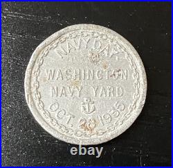 VTG Navy Day Washington Navy Yard October 28, 1935, U. S. S. Constitution Coin