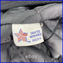 VTG Schott US Navy Military 740N Black Wool Quilt Lined Pea Coat Jacket Mens 42