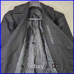 VTG US Navy AUTH Officer Long Wool Bridge Over Coat Pembroke Mens 38L Length 49