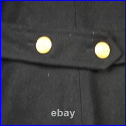 VTG US Navy AUTH Officer Long Wool Bridge Over Coat Pembroke Mens 38L Length 49