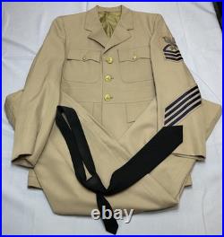 VTG US Navy Novakoff Bros Mens Khaki Uniform Set Fits S/M 30W CPO Storekeeper