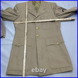 VTG US Navy Novakoff Bros Mens Khaki Uniform Set Fits S/M 30W CPO Storekeeper