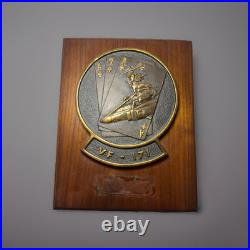 VTG VF-171 US Navy USN Brass Plaque Sign Fighter Squadron Cards Missile F-4J