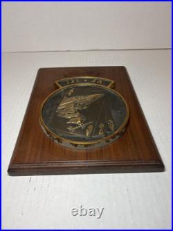VTG VF-171 US Navy USN Brass Plaque Sign Fighter Squadron Cards Missile F-4J