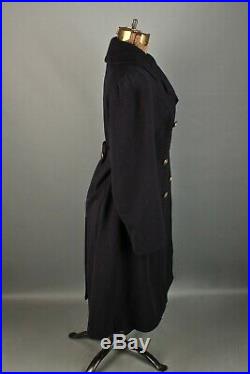 VTG Women's WWII Navy WAVES Wool Uniform Overcoat Sz S / M #2818 WW2 1940s Coat