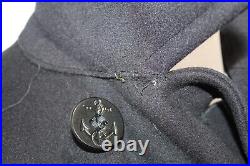 Vietnam US Navy Genuine Pea Coat Size 38L Kersey Wool from 1969 Mint Vietnam Era