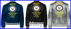Vietnam Uss Hopewell Dd-681 Sivinylsatin Jacketnavy Official License