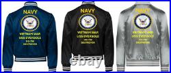 Vietnam Uss Hull Dd-945 Sivinylsatin Jacketnavy Official License