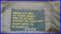 Vietnam War USN G-1 Flight Jacket Contract No. N383S-51863 USS Enterprise Bomber