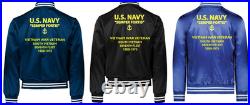 Vietnamuss Coral Sea Cva-43 Sivinylsatin Jacketnavy Official License