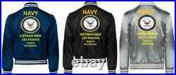 Vietnamuss Goldsborough Ddg-20 Sivinylsatin Jacketnavy Official License