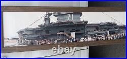 Vint HUGE 4.6FT USS Theodore Roosevelt Commissioning October 1986 SHIP US NAVY