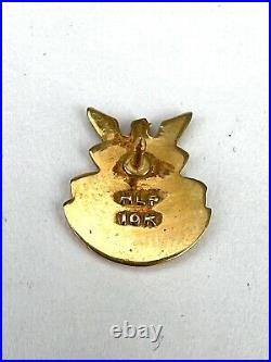 Vintage 10K GOLD United States DEPT OF NAVY 30 YEAR SERVICE AWARD LAPEL PIN HLP