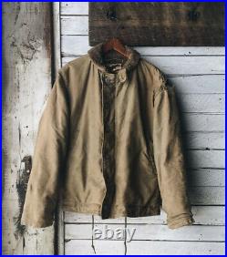 Vintage 1940s USN NXSx Navy N-1 Deck Jacket Coat Size 40 WWII WW2 Stenciled