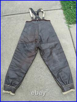 Vintage 1940s WW2 Era US Army Air Forces Shearling Flight Pants Trousers Mens