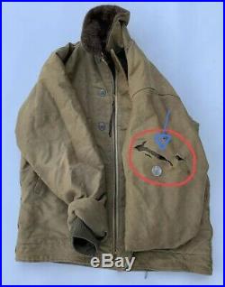Vintage 1940s WW2 US Navy N-1 Deck Original jacket Full Front Zipper Size M