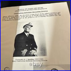 Vintage 1943 US Navy Seabee Items Of Interest Press Release Document Rare, HTF