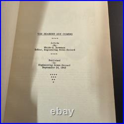 Vintage 1943 US Navy Seabee Items Of Interest Press Release Document Rare, HTF