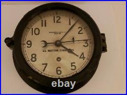 Vintage 1944 WWII Chelsea Clock US Navy Bakelite Military Ship Deck Wall Clock