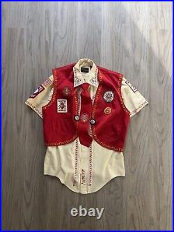 Vintage 1950s Military Order of the Cootie Souvenir Embroidery S/S Shirt Vest