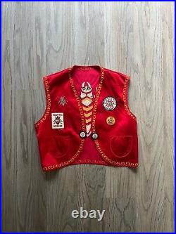 Vintage 1950s Military Order of the Cootie Souvenir Embroidery S/S Shirt Vest