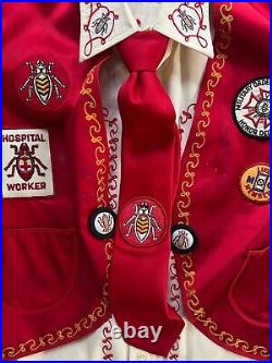 Vintage 1950s Military Order of the Cootie Souvenir Embroidery S/S Shirt Vest