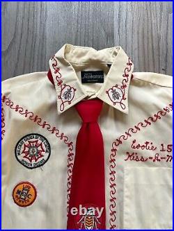 Vintage 1950s Military Order of the Cootie Souvenir Embroidery S/S Shirt Vest