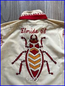 Vintage 1950s Military Order of the Cootie Souvenir Embroidery S/S Shirt Vest