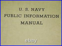 Vintage 1953 Us United States Navy Public Information Book