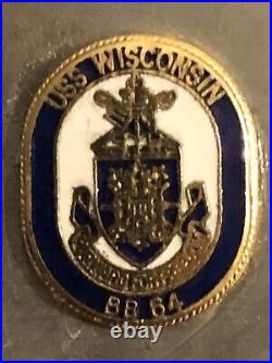 Vintage 1958 Uss Wisconsin Navy Big Wiskyzippo Lighter 2517191 Iowa Class Korea