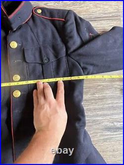 Vintage 1960s Dress US Navy Uniform Jacket and Belt Mens