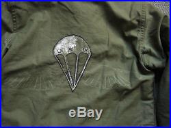 Vintage 1960s First Pattern A-2 USN Vietnam Parachutists Deck Jacket Stencil